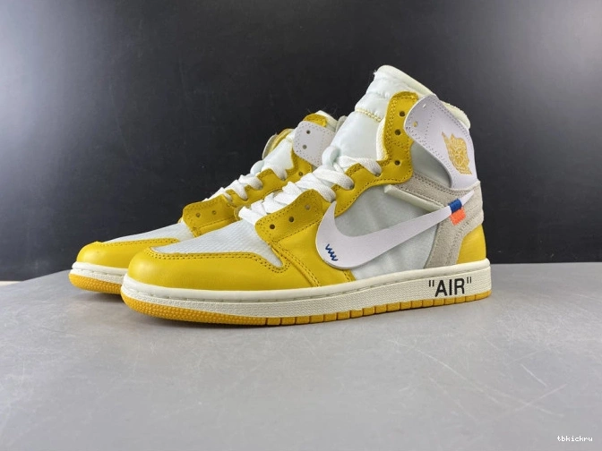 TBkick x White NRG Dark Powder Air AQ0818-149 Jordan Yellow-Cone 1 Off-White 0802